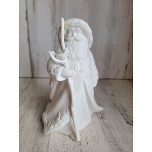 Hallmark heritage white Santa bird‎ staff Xmas figure decor home